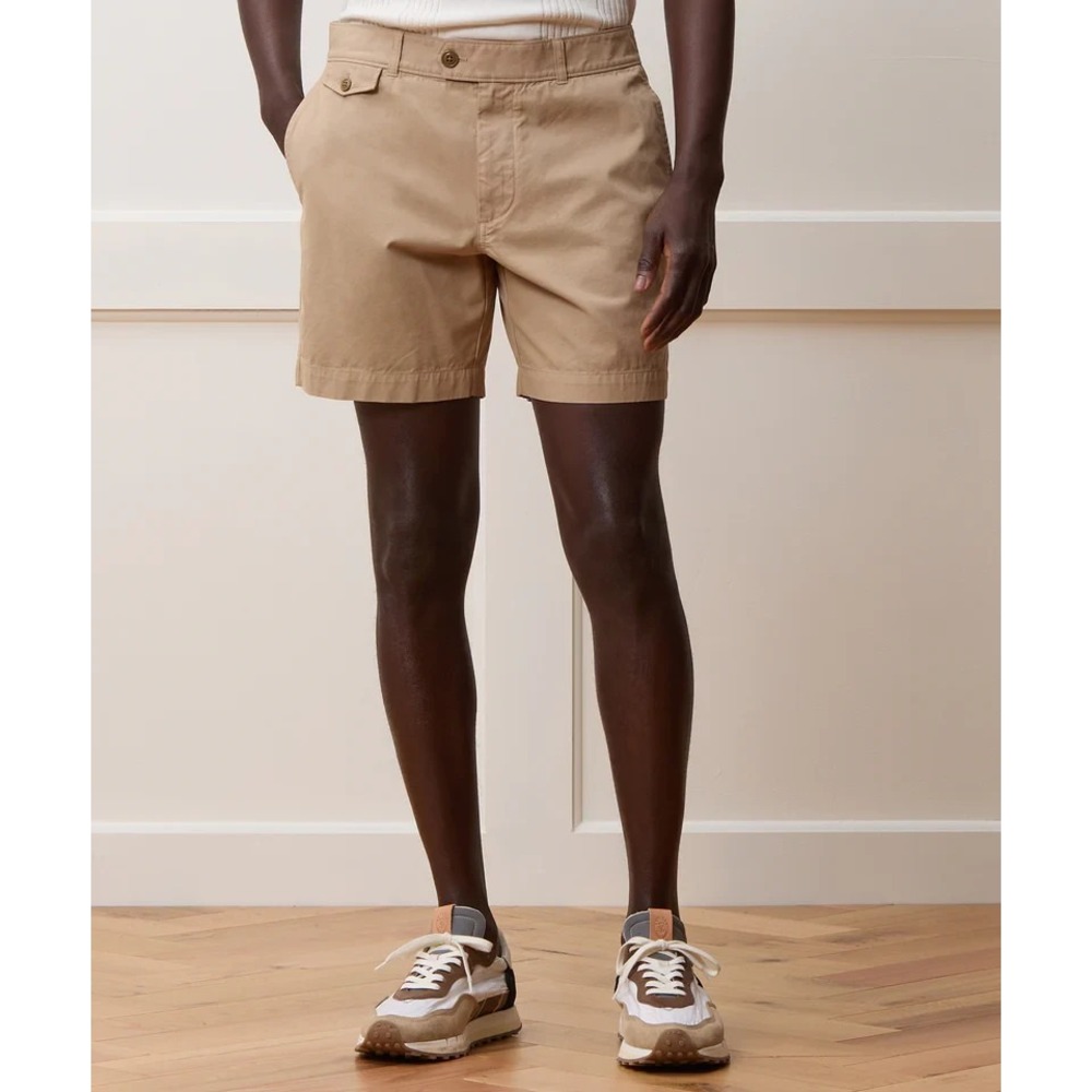 Todd Snyder 7" Chino‎ Hudson Shorts in Sand Dollar Line Blend Men 36 NWT $148